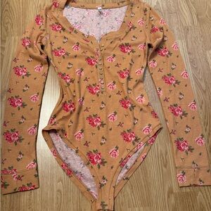 Free People Long Sleeve Body Suit